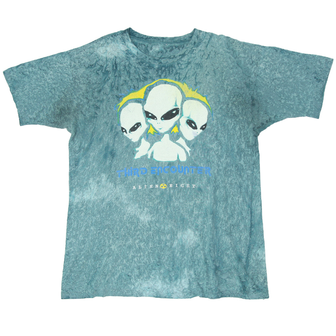 Vintage 90s Alien Eight Tie Dye Glow In The Dark T-shirt Single Stitch