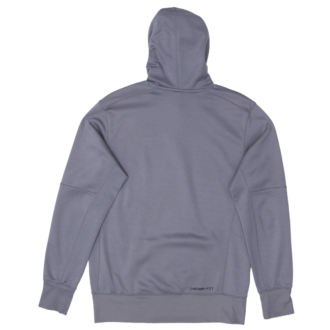 Mens Nike Baseball Thermal-Fit Pullover Hoodie Gray