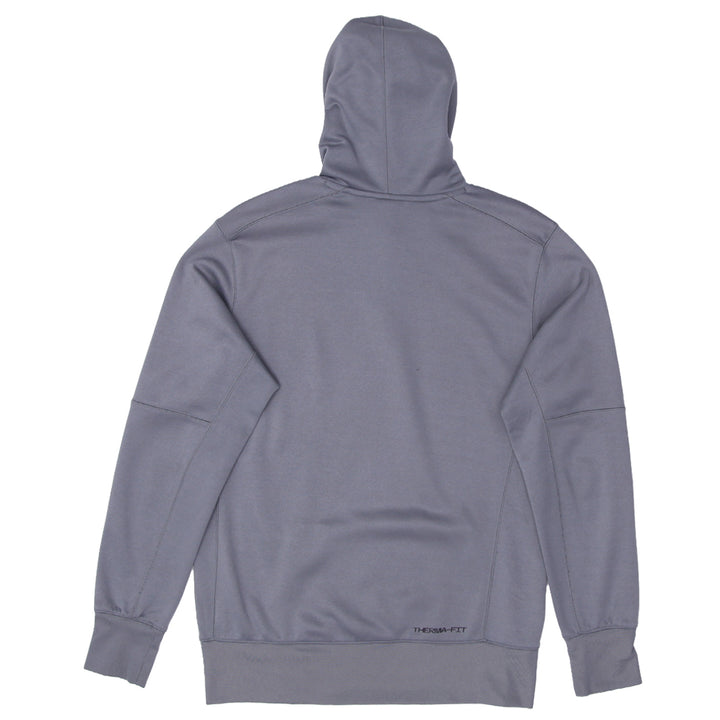 Mens Nike Baseball Thermal-Fit Pullover Hoodie Gray