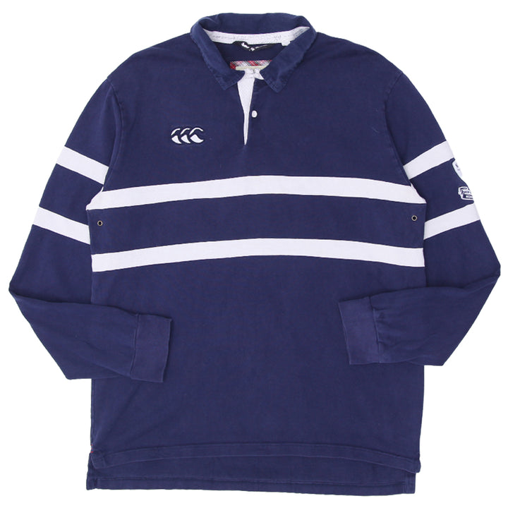 Mens Canterbury of New Zealand Rugby Shirt Navy White