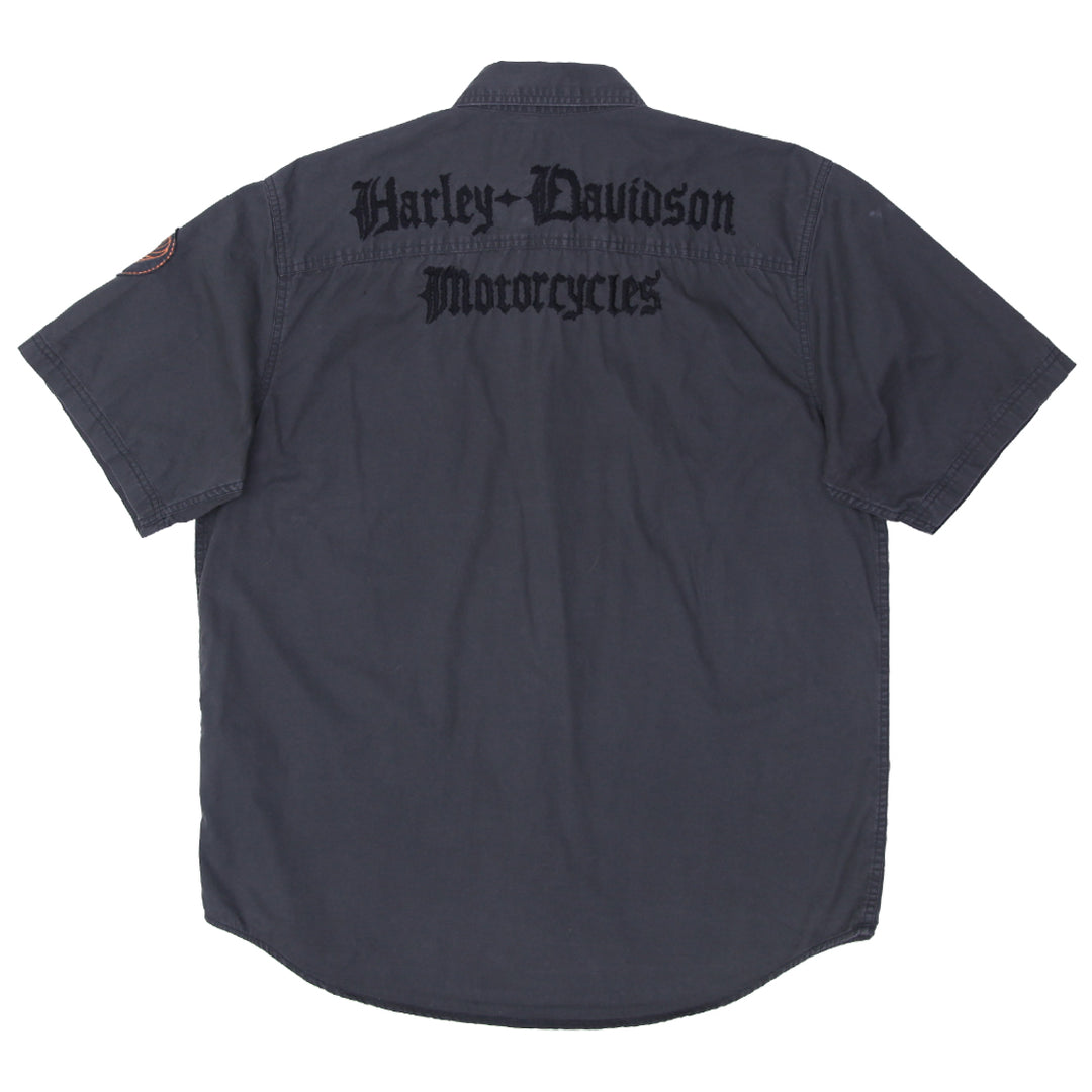 Mens Harley Davidson Motorclothes Embroidered Shirt