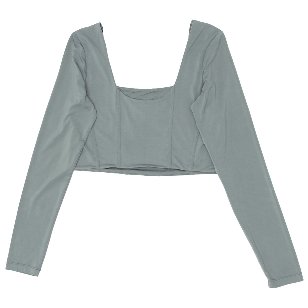 Ladies Long Sleeve Crop Top