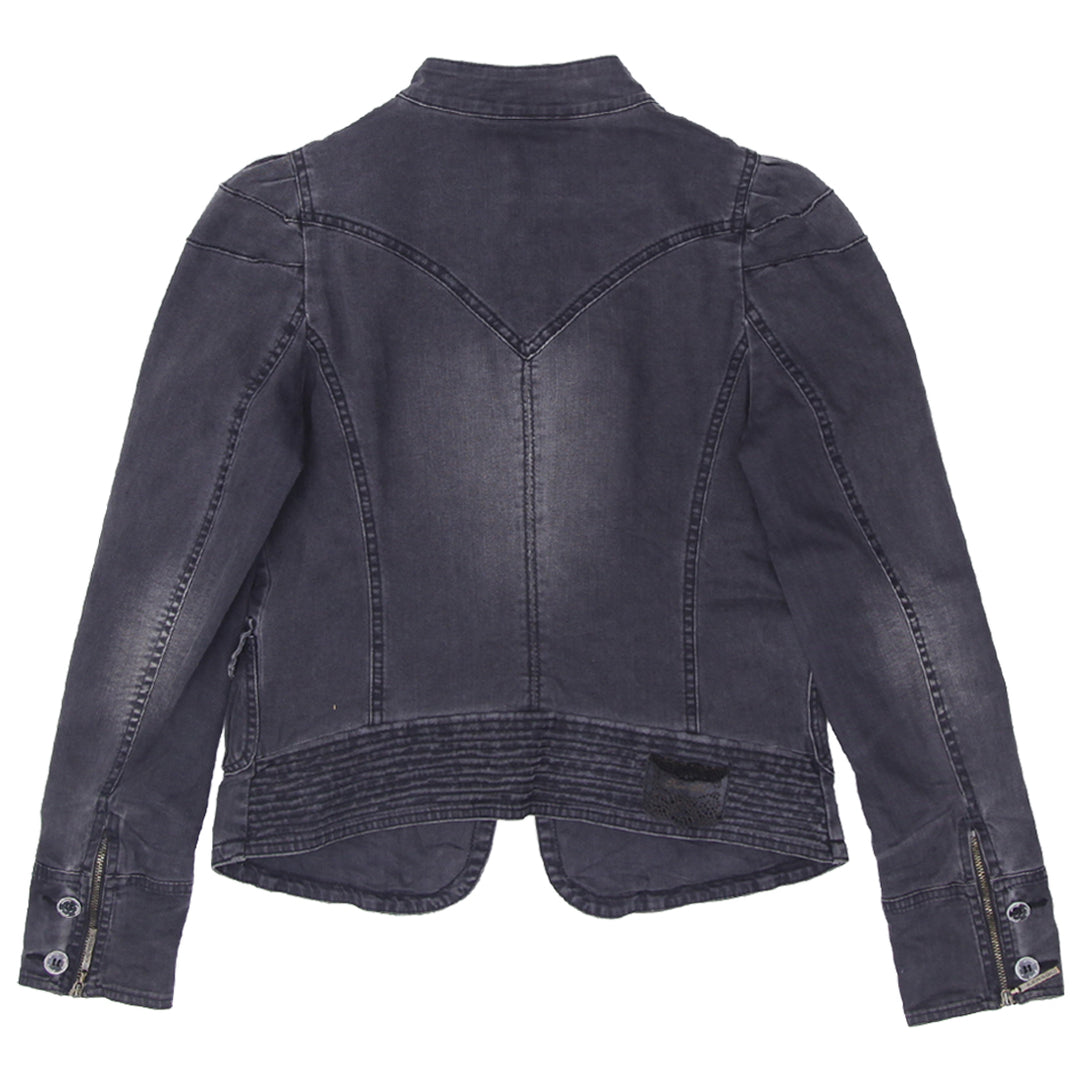 Y2K Kensol Sport Full Zip Stretch Denim Jacket