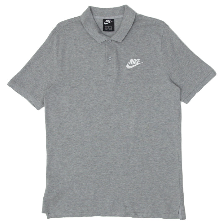 Mens Nike Embroidered Gray Polo T-Shirt