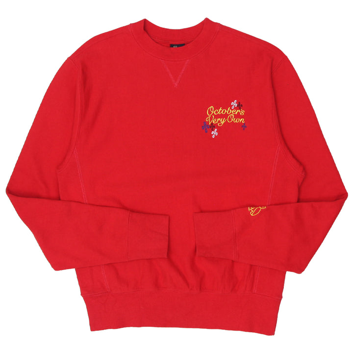 Mens OVO October's Very Own Red Crewneck Sweatshirt