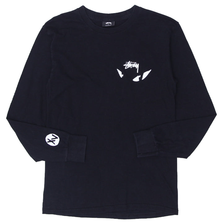 Mens Stussy Long Sleeve T-Shirt Black