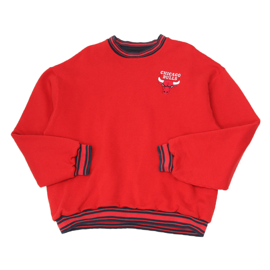 Vintage Pro Player Chicago Bulls outlet Pullover Crew Neck Sweatshirt Red Size XL