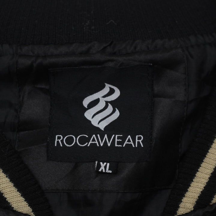 Mens Y2K Rocawear Embroidered Dragon Bomber Jacket