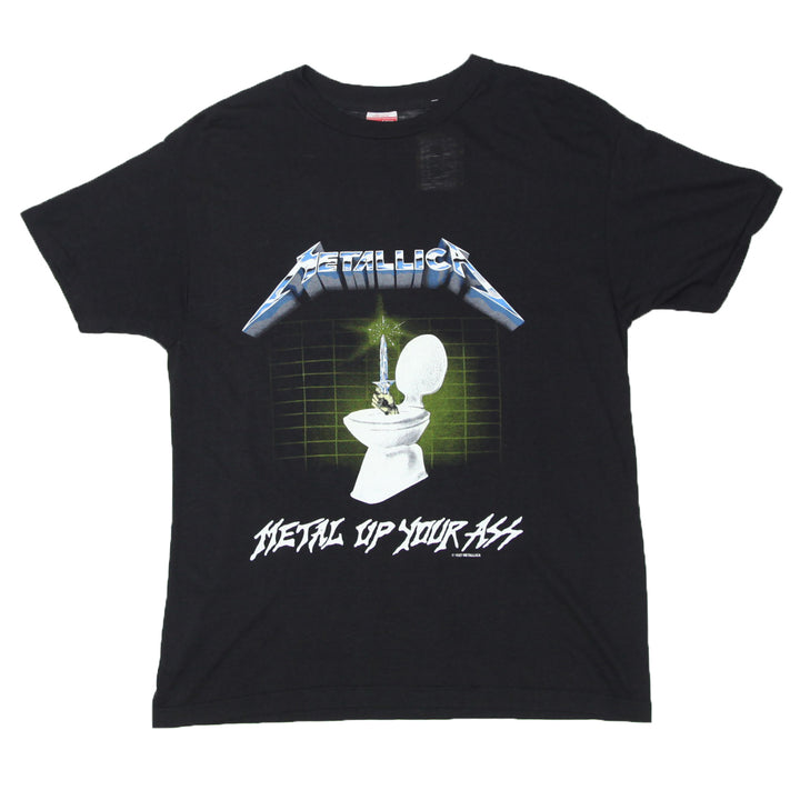 1987 Vintage Metallica Metal Up Your Ass T-Shirt S.Stich Made In USA Black Royal L