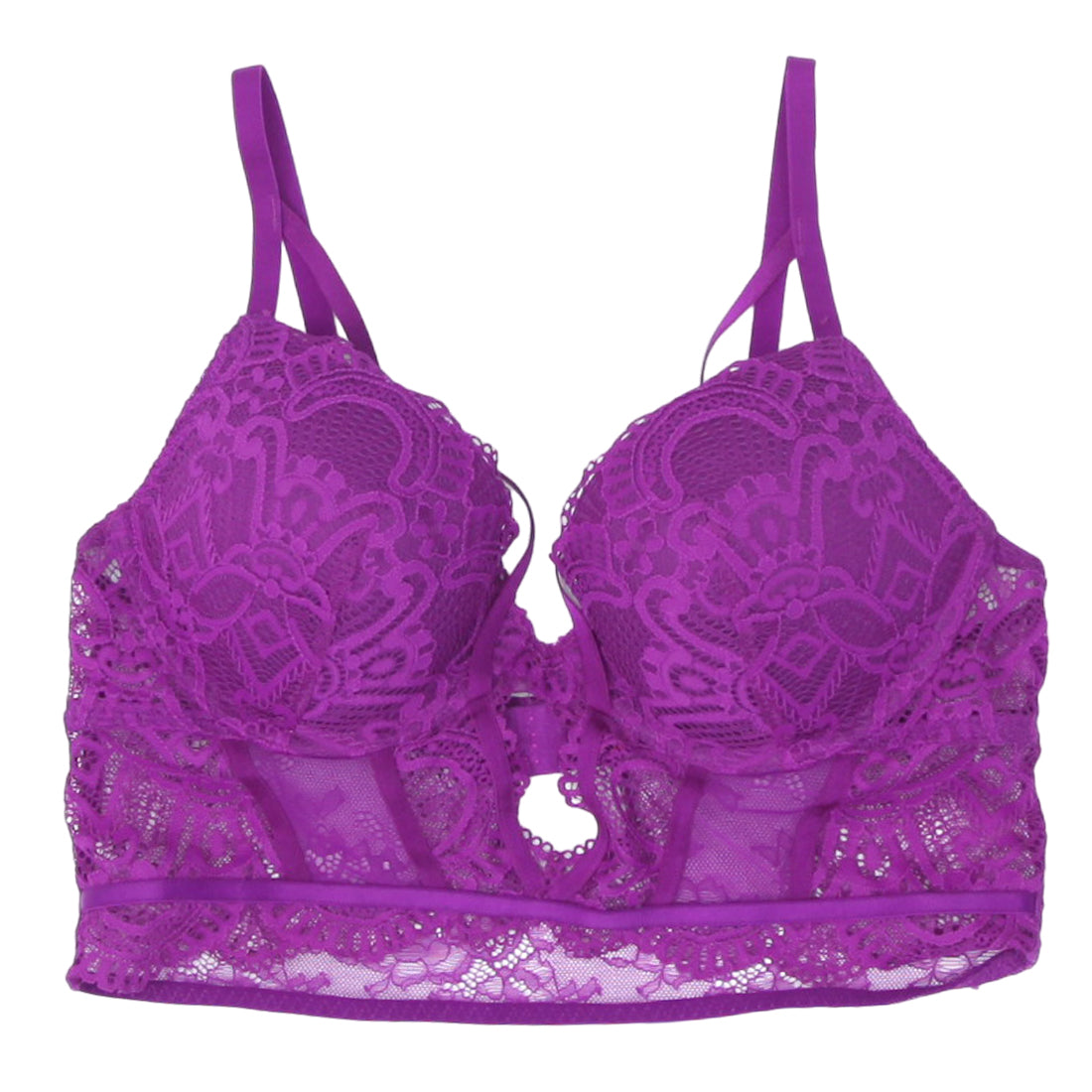 Ladies La Senza Purple Lace Bralette Fashion Rerun Vintage