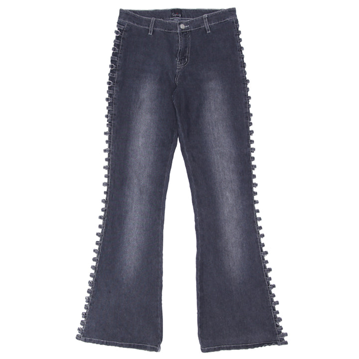 Ladies Spicy Stretch Washed Flare Jeans