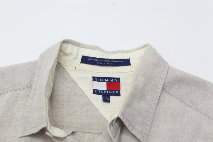 Vintage Tommy Hilfiger Long Sleeve Linen Shirt