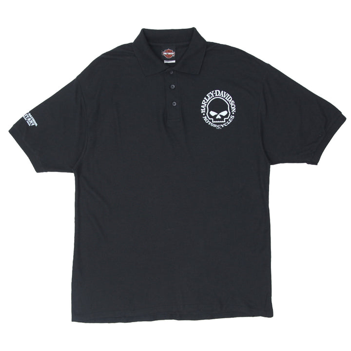 Mens Harley Davidson Black Polo T-Shirt