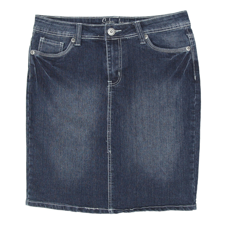 Y2K Pocket Embroidered Denim Mini Skirt