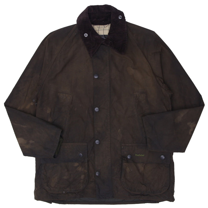 Mens Barbour Bedale Corduroy Collar Full Zip Wax Jacket