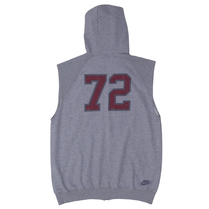 Mens Nike Spell Out Full Zip Sleeveless Hoodie