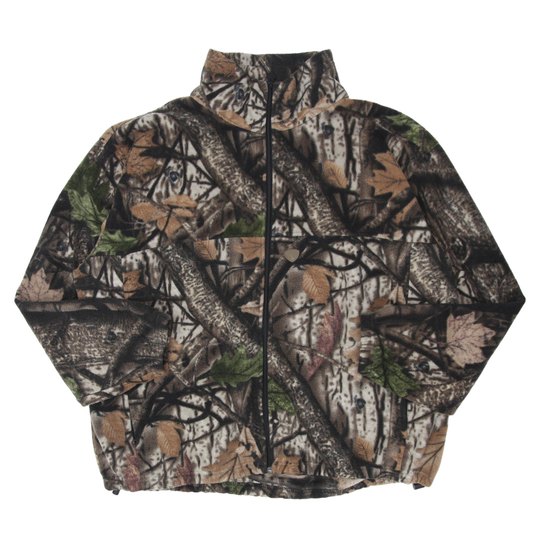 Mens Wood'N Trail Full Zip Forest Camo Fleece Jacket