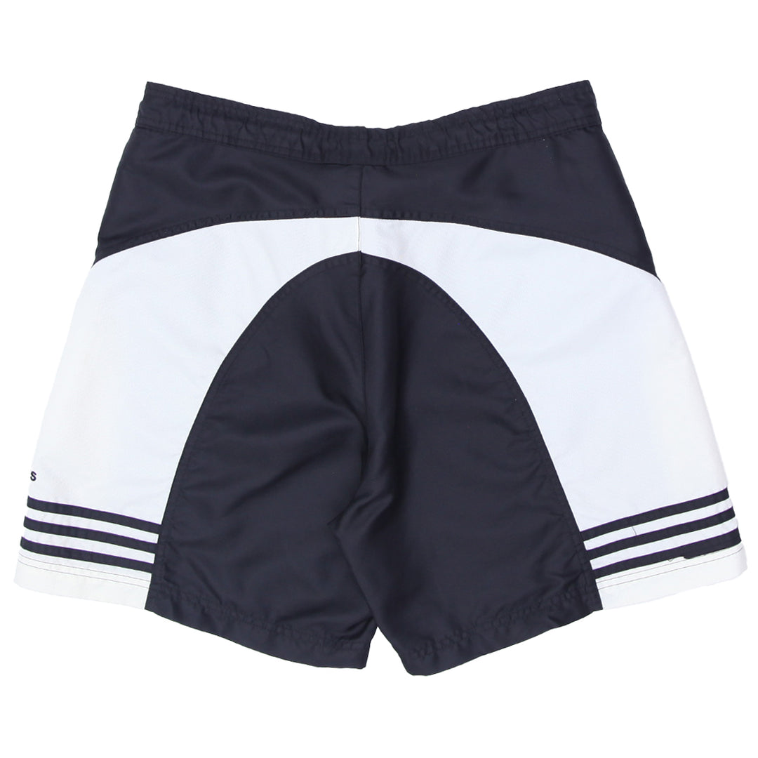 Mens Adidas Embroidered Black & White Surf Swimshorts