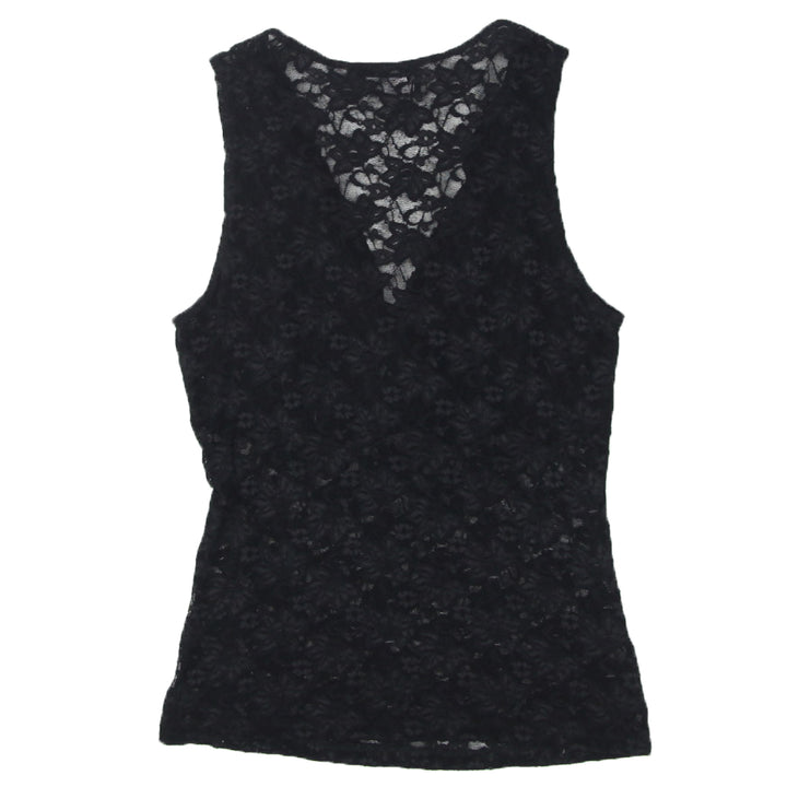 Y2K Sleeveless Black Lace Top