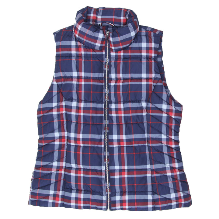 Ladies Tommy Hilfiger Full Zip Plaid Puffer Vest