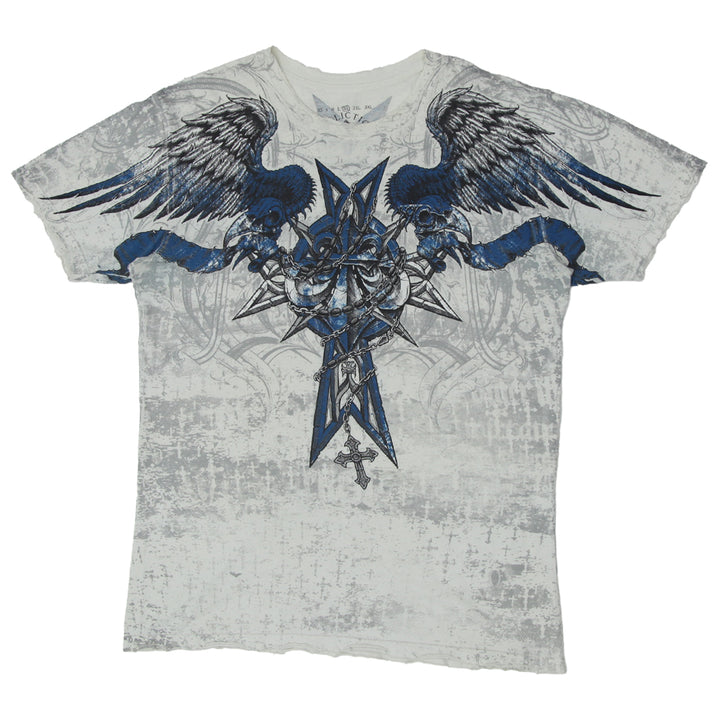 Y2K Mens Affliction All Over Print Short Sleeve T-Shirt