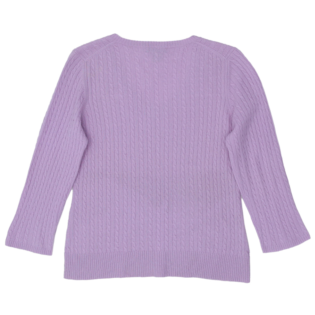 Ladies Griffen 100% Cashmere V-Neck Sweater