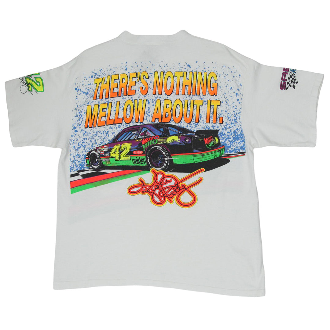 1992 Vintage Kyle Petty Mello Yello AOP Racing T-Shirt Made in USA XL