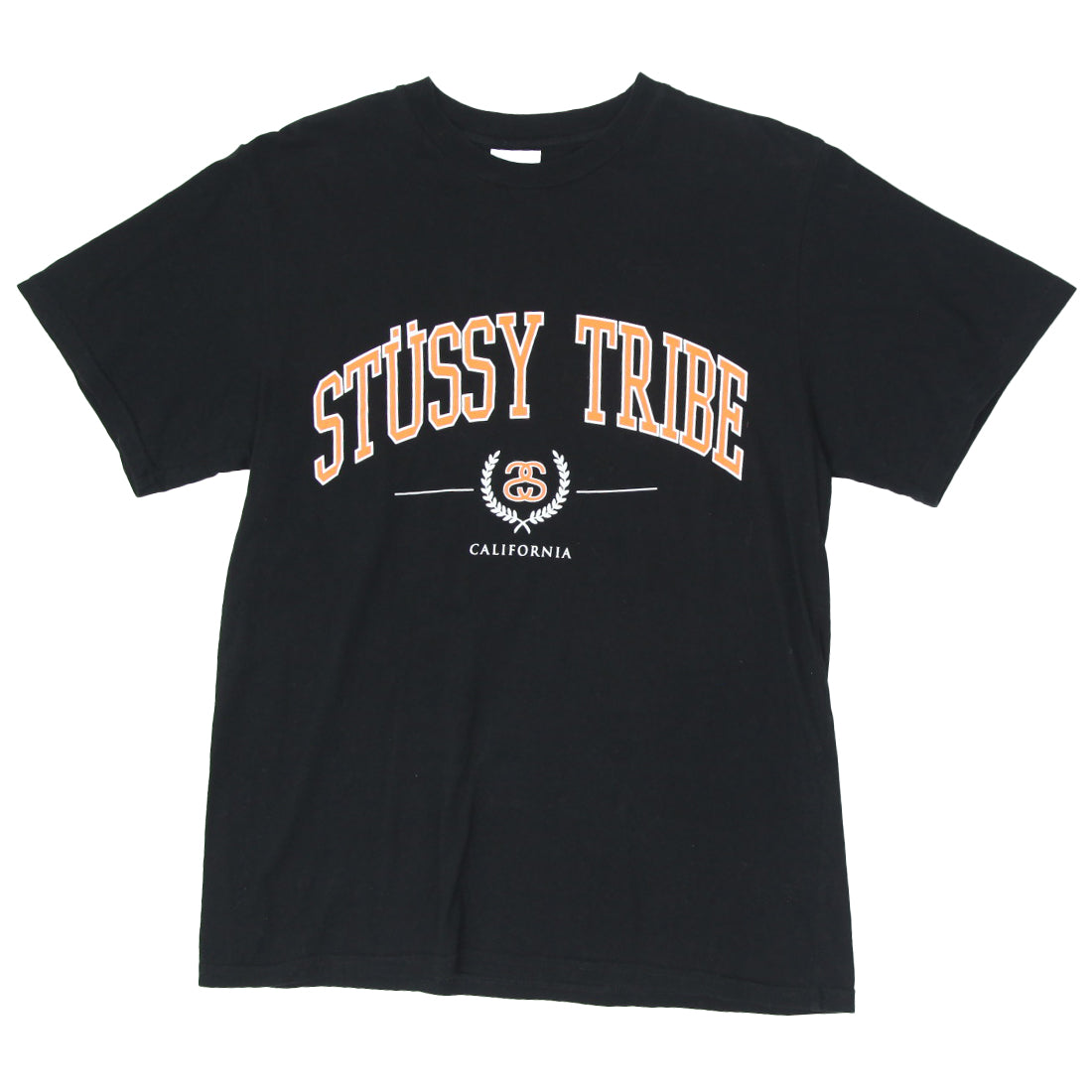 Ladies Stussy Tribe California Black T Shirt Fashion Rerun Vintage