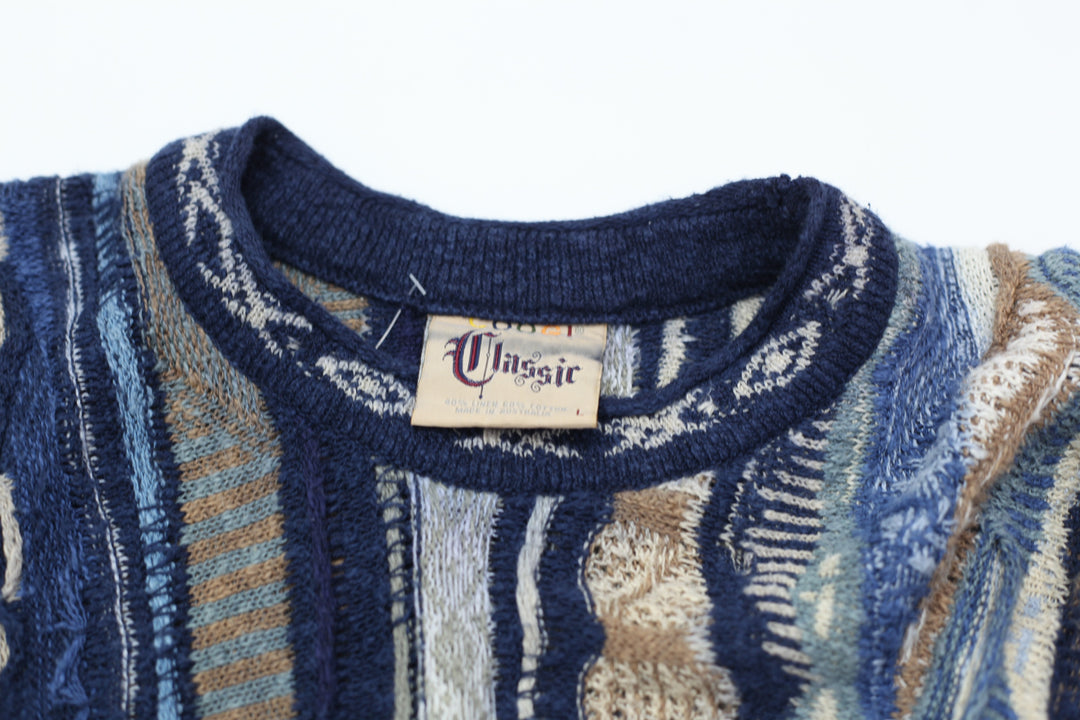 Vintage Coogi Classic 3D Knitted Sweater