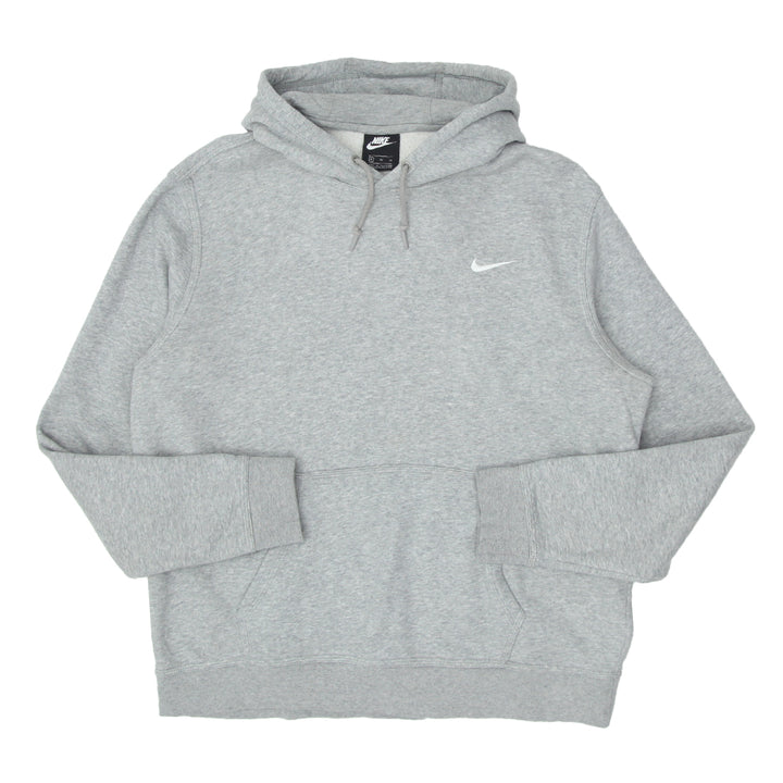 Mens Nike Swoosh Embroidered Gray Pullover Hoodie