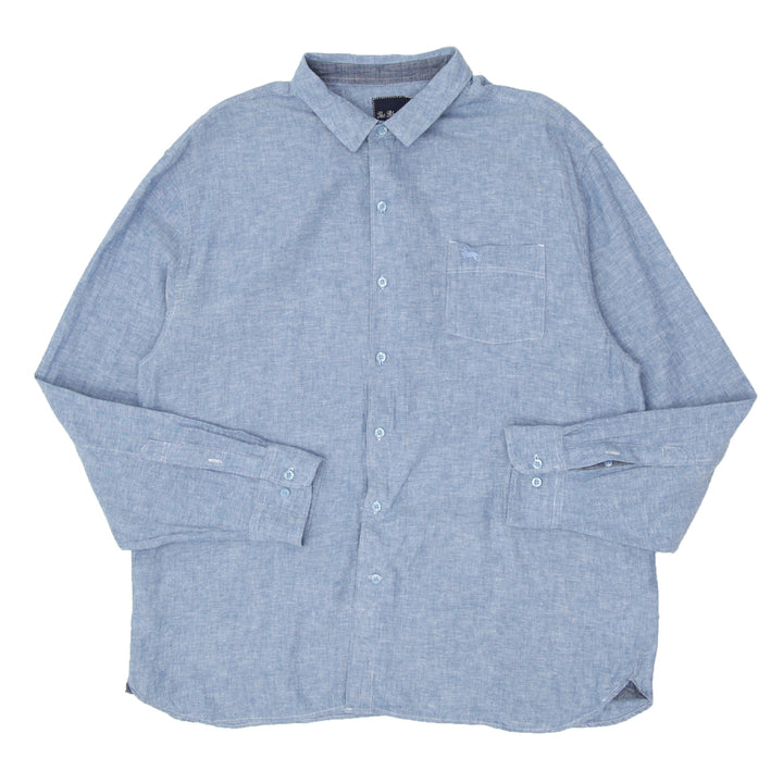 Mens The Black Dog Long Sleeve Linen Shirt