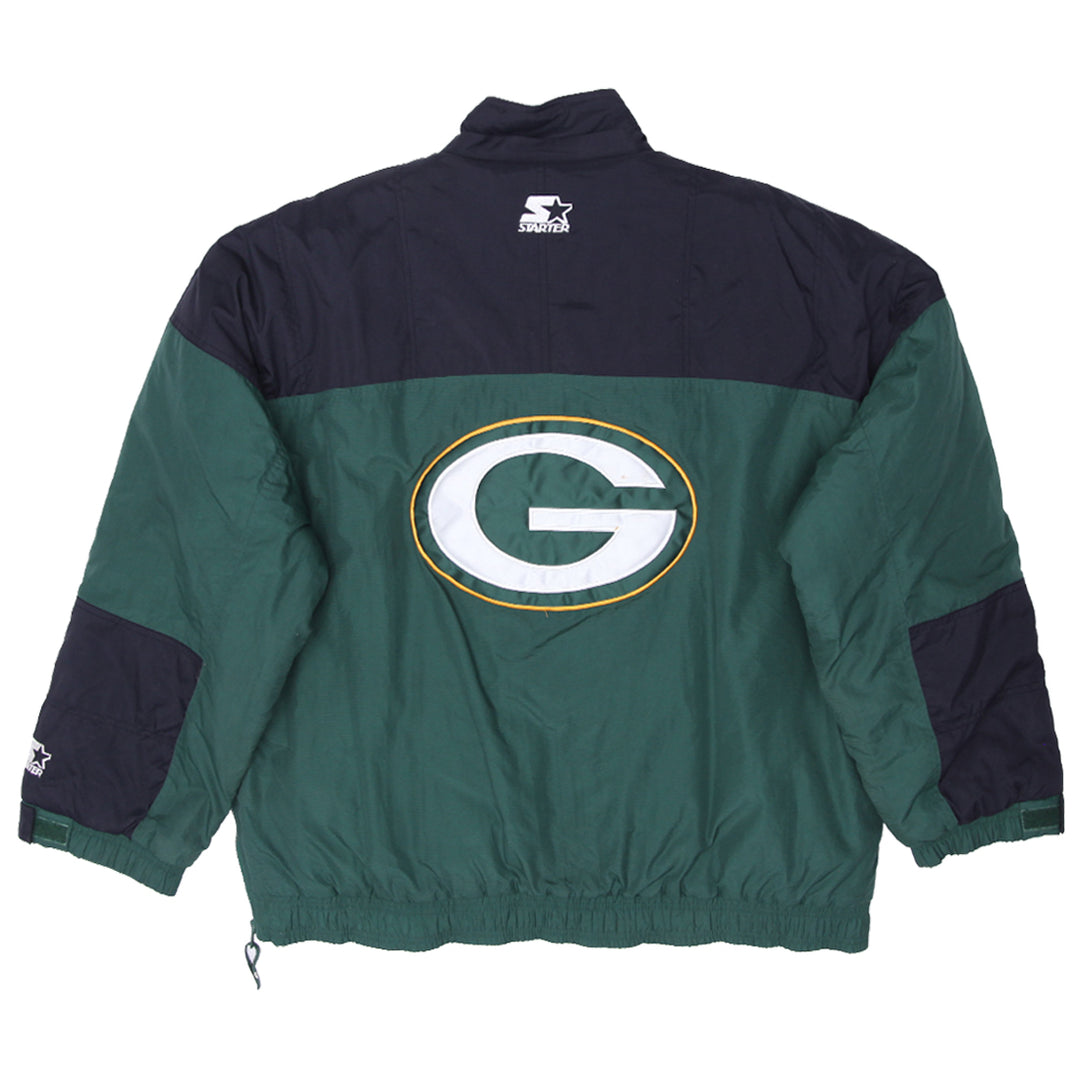 Vintage Starter Green Bay Packers 1/2 Zip Insulated Jacket