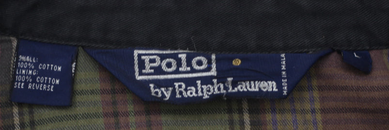 Vintage Polo by Ralph Lauren Plaid Lined Harrington Jacket Black