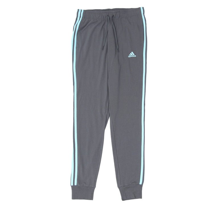 Ladies Adidas 3 Stripes Gray Jogger Pants