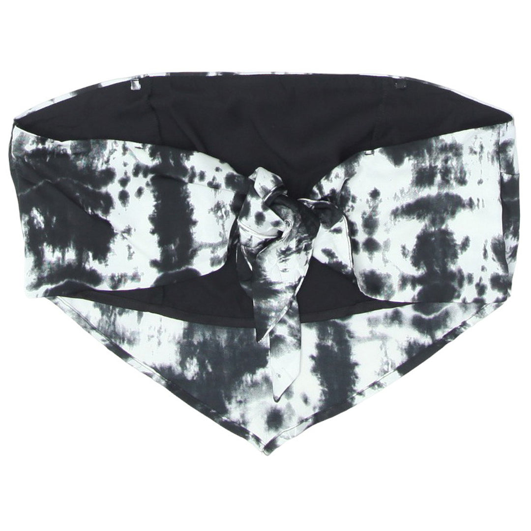 Ladies Black & White Handkerchief Crop Top