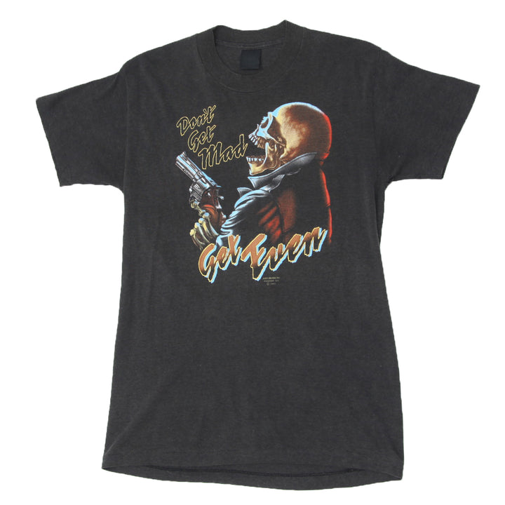 1987 Vintage 3D Emblem Just Brass Don’t Get Mad Skull T-Shirt S.Stitch