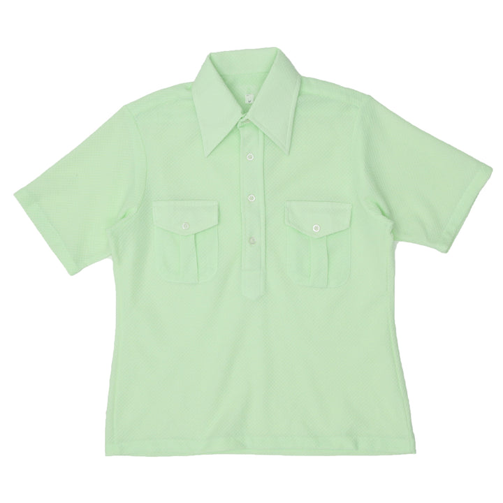 Mens 1/2 Button Pocket Polo T-Shirt