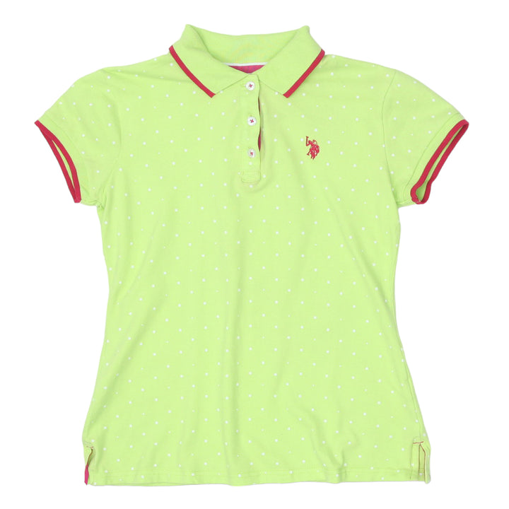 Ladies U.S Polo Assn Polka Dot Polo T-Shirt
