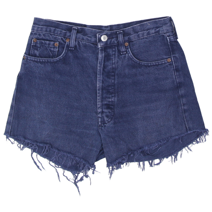 Ladies Levi Strauss 501 Button Fly Customized Denim Shorts