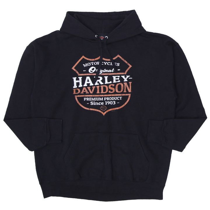 Mens Harley Davidson Rock & Roll City Black Pullover Hoodie