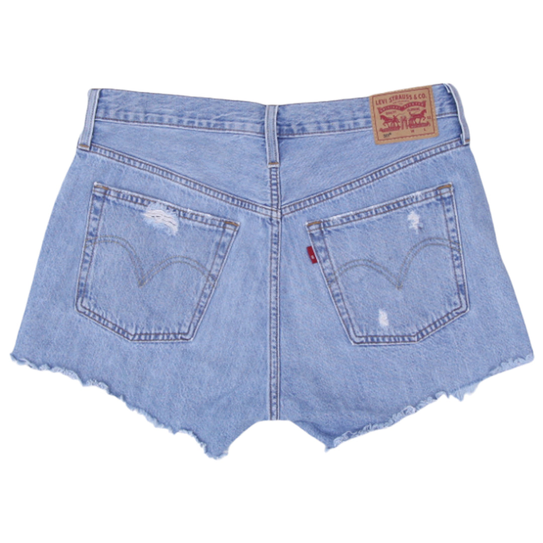 Ladies Levi Strauss 501 Ripped Denim Shorts