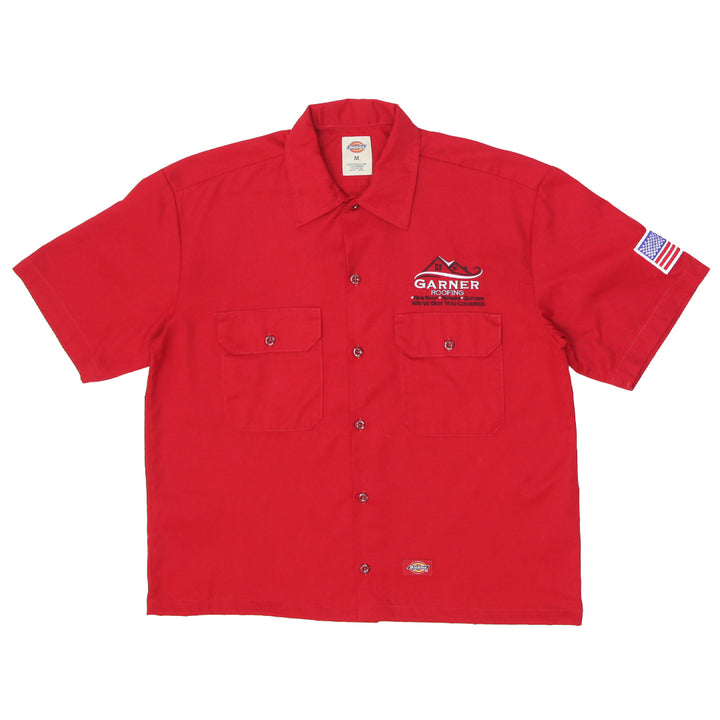 Mens Customize Dickies Red Short Sleeve Shirt