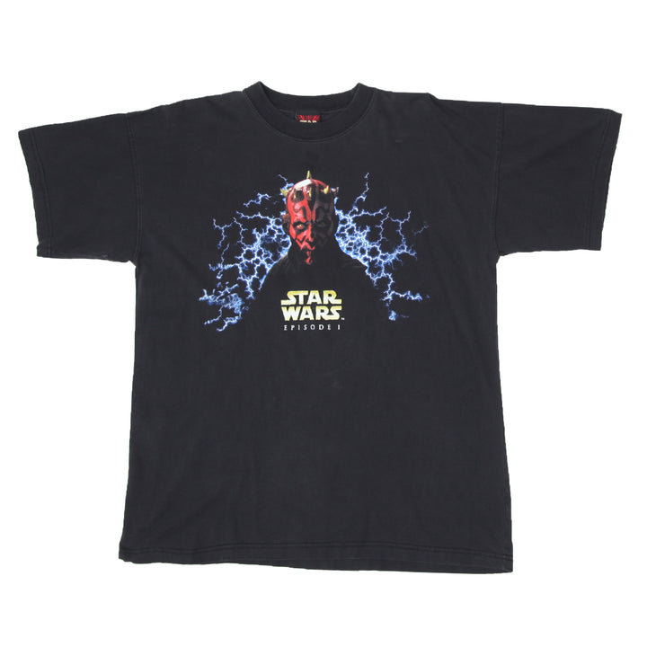 Vintage Star Wars Episode 1 Movie T-Shirt Black XL