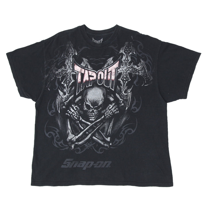 Mens Tapout Snap-On Skull T-Shirt