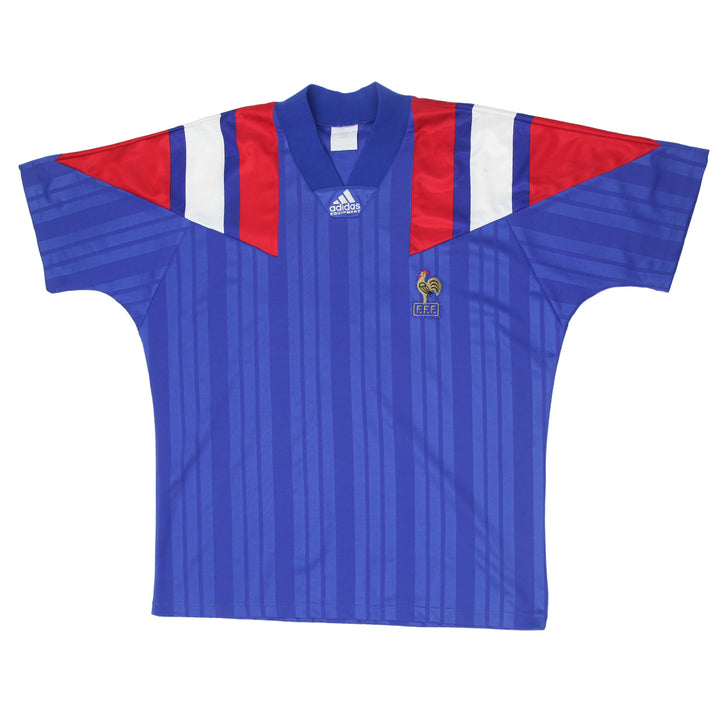 Vintage Adidas Equipment France Football Federation Soccer Jersey