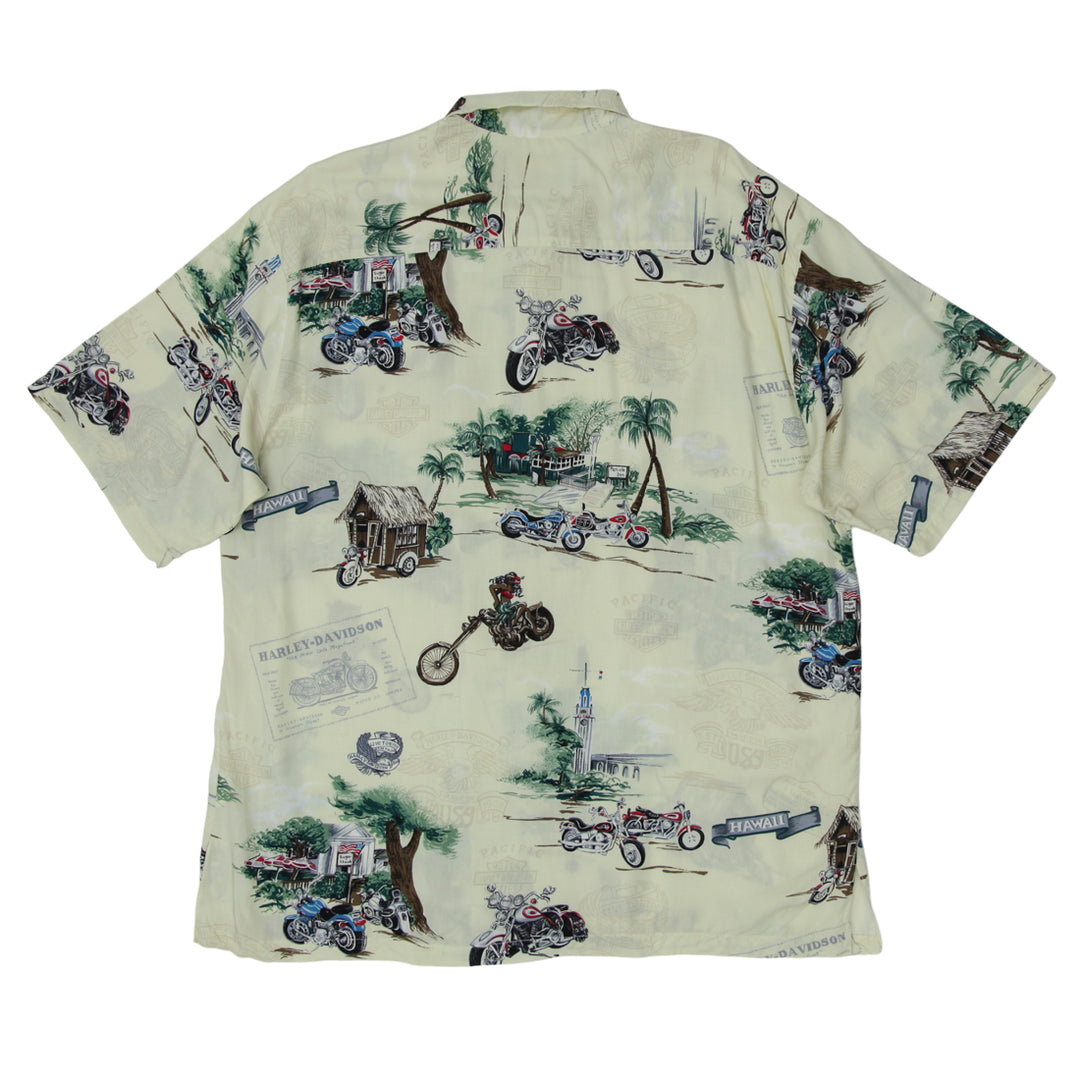 Mens Harley Davidson Motorcycles Pacific Hawaiian Shirts