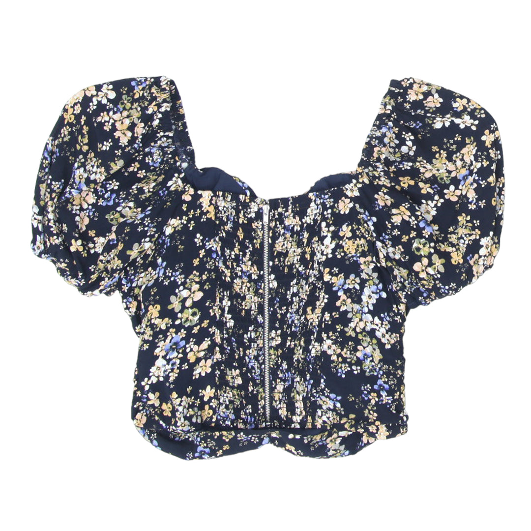 Ladies Dotti Floral Ruched Top