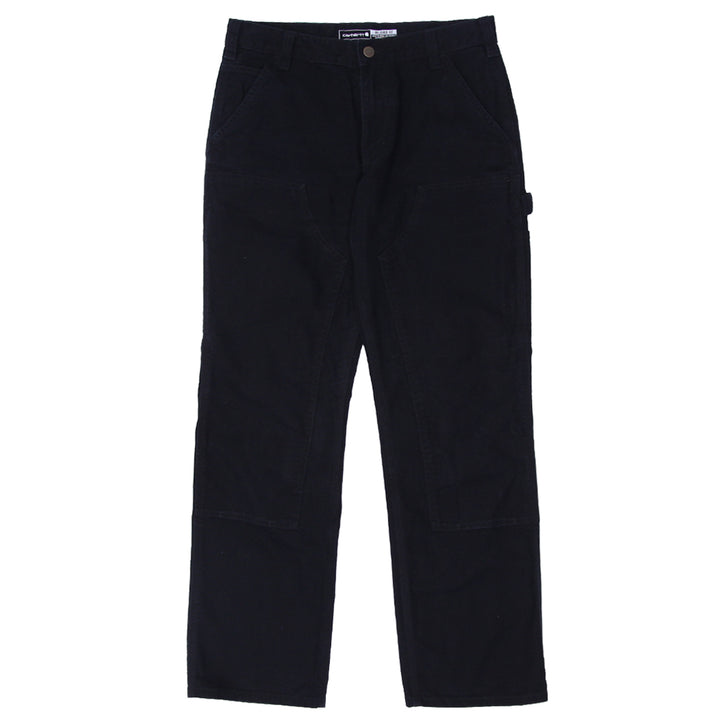 Mens Carhartt Relaxed Fit Double Knee Carpenter Pants Black