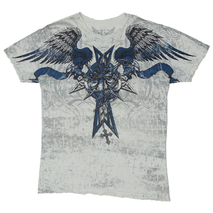 Y2K Mens Affliction All Over Print Short Sleeve T-Shirt