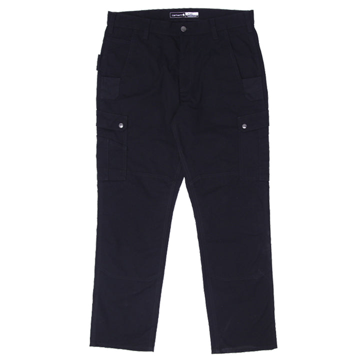 Mens Carhartt Relaxed Fit Ripstop Black Cargo Pants